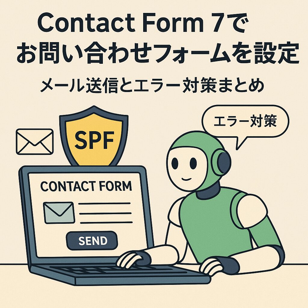 WordPressで固定ページを設定しているノートパソコンのイラスト